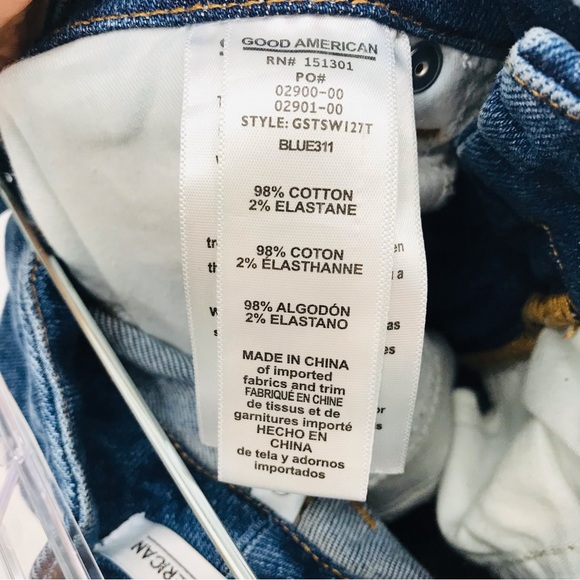 Good American Straight Leg Jeans Twisted Seam Size 27 - Picture 5 of 6